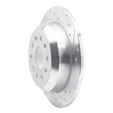 Dynamic Friction 2018-2025 Jeep Wrangler Rear Right Drilled & Slotted Silver Brake Rotor by Dynamic Friction Company 631-42041R