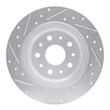 Dynamic Friction 2018-2025 Jeep Wrangler Rear Right Drilled & Slotted Silver Brake Rotor by Dynamic Friction Company 631-42041R