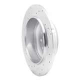 Dynamic Friction 2018-2025 Jeep Wrangler Rear Right Drilled & Slotted Silver Brake Rotor by Dynamic Friction Company 631-42041R