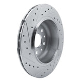 Dynamic Friction 2020-2025 Jeep Wrangler Rear Right Drilled & Slotted Silver Brake Rotor by Dynamic Friction Company 631-42043R