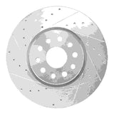 Dynamic Friction 2021-2025 Dodge Charger Daytona Front Left Drilled & Slotted Silver Brake Rotor by Dynamic Friction Company 631-42044L