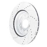 Dynamic Friction 2022-2025 Jeep Grand Cherokee Front Right Drilled & Slotted Silver Brake Rotor by Dynamic Friction Company 631-42046R