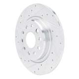 Dynamic Friction 2022-2025 Jeep Grand Cherokee Rear Left Drilled & Slotted Silver Brake Rotor by Dynamic Friction Company 631-42047L