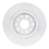 Dynamic Friction 2022-2025 Jeep Grand Cherokee Rear Left Drilled & Slotted Silver Brake Rotor by Dynamic Friction Company 631-42047L