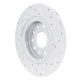 Dynamic Friction 2022-2025 Jeep Grand Cherokee Rear Left Drilled & Slotted Silver Brake Rotor by Dynamic Friction Company 631-42047L