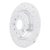 Dynamic Friction 2022-2025 Jeep Grand Cherokee Rear Right Drilled & Slotted Silver Brake Rotor by Dynamic Friction Company 631-42047R