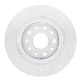 Dynamic Friction 2022-2025 Jeep Grand Cherokee Rear Right Drilled & Slotted Silver Brake Rotor by Dynamic Friction Company 631-42047R