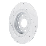 Dynamic Friction 2022-2025 Jeep Grand Cherokee Rear Right Drilled & Slotted Silver Brake Rotor by Dynamic Friction Company 631-42047R