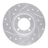 R1 Concepts 1974-1987 Dodge Colt Front Right Drilled & Slotted Silver Brake Rotor by R1 Concepts 631-43000R