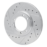 R1 Concepts 1992-2004 Hummer H1 Rear Left/Front Left Drilled & Slotted Silver Brake Rotor by R1 Concepts 631-44000L