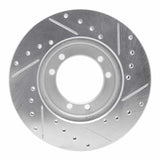 R1 Concepts 1992-2004 Hummer H1 Rear Left/Front Left Drilled & Slotted Silver Brake Rotor by R1 Concepts 631-44000L
