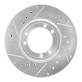R1 Concepts 1992-2004 Hummer H1 Rear Left/Front Left Drilled & Slotted Silver Brake Rotor by R1 Concepts 631-44000L