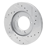 R1 Concepts 1992-2004 Hummer H1 Rear Left/Front Left Drilled & Slotted Silver Brake Rotor by R1 Concepts 631-44000L