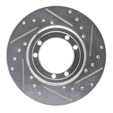 R1 Concepts 1992-2004 Hummer H1 Rear Right/Front Right Drilled & Slotted Silver Brake Rotor by R1 Concepts 631-44000R