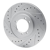R1 Concepts 1996-2006 Hummer H1 Front Left/Rear Left Drilled & Slotted Silver Brake Rotor by R1 Concepts 631-44001L