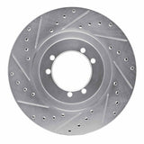 R1 Concepts 1996-2006 Hummer H1 Front Left/Rear Left Drilled & Slotted Silver Brake Rotor by R1 Concepts 631-44001L