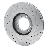 R1 Concepts 1996-2006 Hummer H1 Front Left/Rear Left Drilled & Slotted Silver Brake Rotor by R1 Concepts 631-44001L