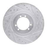 R1 Concepts 1996-2006 Hummer H1 Rear Right/Front Right Drilled & Slotted Silver Brake Rotor by R1 Concepts 631-44001R