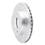 R1 Concepts 1977-1980 Buick Estate Wagon Rear Left Drilled & Slotted Silver Brake Rotor
