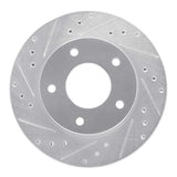 R1 Concepts 1977-1980 Buick Estate Wagon Rear Left Drilled & Slotted Silver Brake Rotor