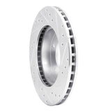 R1 Concepts 1977-1980 Buick Estate Wagon Rear Left Drilled & Slotted Silver Brake Rotor