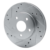 R1 Concepts 1980-1989 Buick Skylark Front Left Drilled & Slotted Silver Brake Rotor by R1 Concepts 631-45002L