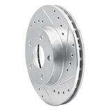 R1 Concepts 1980-1989 Buick Skylark Front Right Drilled & Slotted Silver Brake Rotor