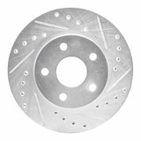 R1 Concepts 1980-1989 Buick Skylark Front Right Drilled & Slotted Silver Brake Rotor