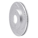 R1 Concepts 1994-2001 Buick Regal Front Right Drilled & Slotted Silver Brake Rotor by R1 Concepts 631-45007R