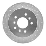 Dynamic Friction 2006-2010 Buick Allure Rear Left Drilled & Slotted Silver Brake Rotor by Dynamic Friction Company 631-45011L