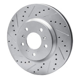 Dynamic Friction 2006-2016 Buick Lucerne Front Left Drilled & Slotted Silver Brake Rotor by Dynamic Friction Company 631-45012L