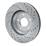 Dynamic Friction 2006-2016 Buick Lucerne Front Left Drilled & Slotted Silver Brake Rotor by Dynamic Friction Company 631-45012L