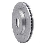 Dynamic Friction 2006-2016 Buick Lucerne Front Right Drilled & Slotted Silver Brake Rotor by Dynamic Friction Company 631-45012R