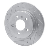 Dynamic Friction 2006-2011 Buick Lucerne Rear Left Drilled & Slotted Silver Brake Rotor by Dynamic Friction Company 631-45013L