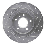 Dynamic Friction 2006-2011 Buick Lucerne Rear Left Drilled & Slotted Silver Brake Rotor by Dynamic Friction Company 631-45013L