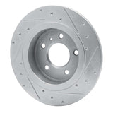Dynamic Friction 2006-2011 Buick Lucerne Rear Left Drilled & Slotted Silver Brake Rotor by Dynamic Friction Company 631-45013L