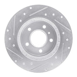 Dynamic Friction 2006-2011 Buick Lucerne Rear Right Drilled & Slotted Silver Brake Rotor by Dynamic Friction Company 631-45013R