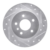 Dynamic Friction 2006-2011 Buick Lucerne Rear Right Drilled & Slotted Silver Brake Rotor by Dynamic Friction Company 631-45013R