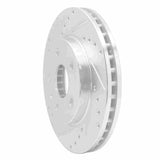 Dynamic Friction 2011-2016 Buick LaCrosse Front Left Drilled & Slotted Silver Brake Rotor by Dynamic Friction Company 631-45014L