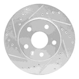 Dynamic Friction 2011-2016 Buick LaCrosse Front Left Drilled & Slotted Silver Brake Rotor by Dynamic Friction Company 631-45014L
