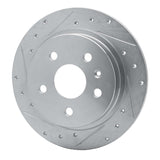 Dynamic Friction 2011-2016 Buick Regal Rear Left Drilled & Slotted Silver Brake Rotor by Dynamic Friction Company 631-45015L