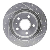 Dynamic Friction 2011-2016 Buick Regal Rear Left Drilled & Slotted Silver Brake Rotor by Dynamic Friction Company 631-45015L
