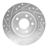 Dynamic Friction 2011-2016 Buick Regal Rear Right Drilled & Slotted Silver Brake Rotor by Dynamic Friction Company 631-45015R