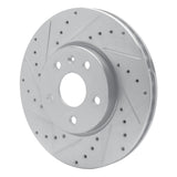Dynamic Friction 2010-2025 Buick Allure Front Left Drilled & Slotted Silver Brake Rotor by Dynamic Friction Company 631-45016L