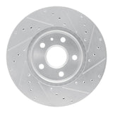 Dynamic Friction 2010-2025 Buick Allure Front Left Drilled & Slotted Silver Brake Rotor by Dynamic Friction Company 631-45016L