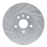 Dynamic Friction 2010-2025 Buick Allure Front Left Drilled & Slotted Silver Brake Rotor by Dynamic Friction Company 631-45016L