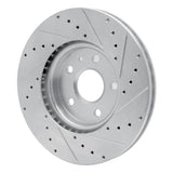 Dynamic Friction 2010-2025 Buick Allure Front Left Drilled & Slotted Silver Brake Rotor by Dynamic Friction Company 631-45016L