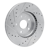 Dynamic Friction 2010-2025 Buick Regal Front Right Drilled & Slotted Silver Brake Rotor by Dynamic Friction Company 631-45016R