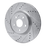 Dynamic Friction 2009-2017 Buick Regal Front Left Drilled & Slotted Silver Brake Rotor by Dynamic Friction Company 631-45017L