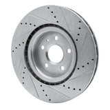 Dynamic Friction 2009-2017 Buick Regal Front Left Drilled & Slotted Silver Brake Rotor by Dynamic Friction Company 631-45017L